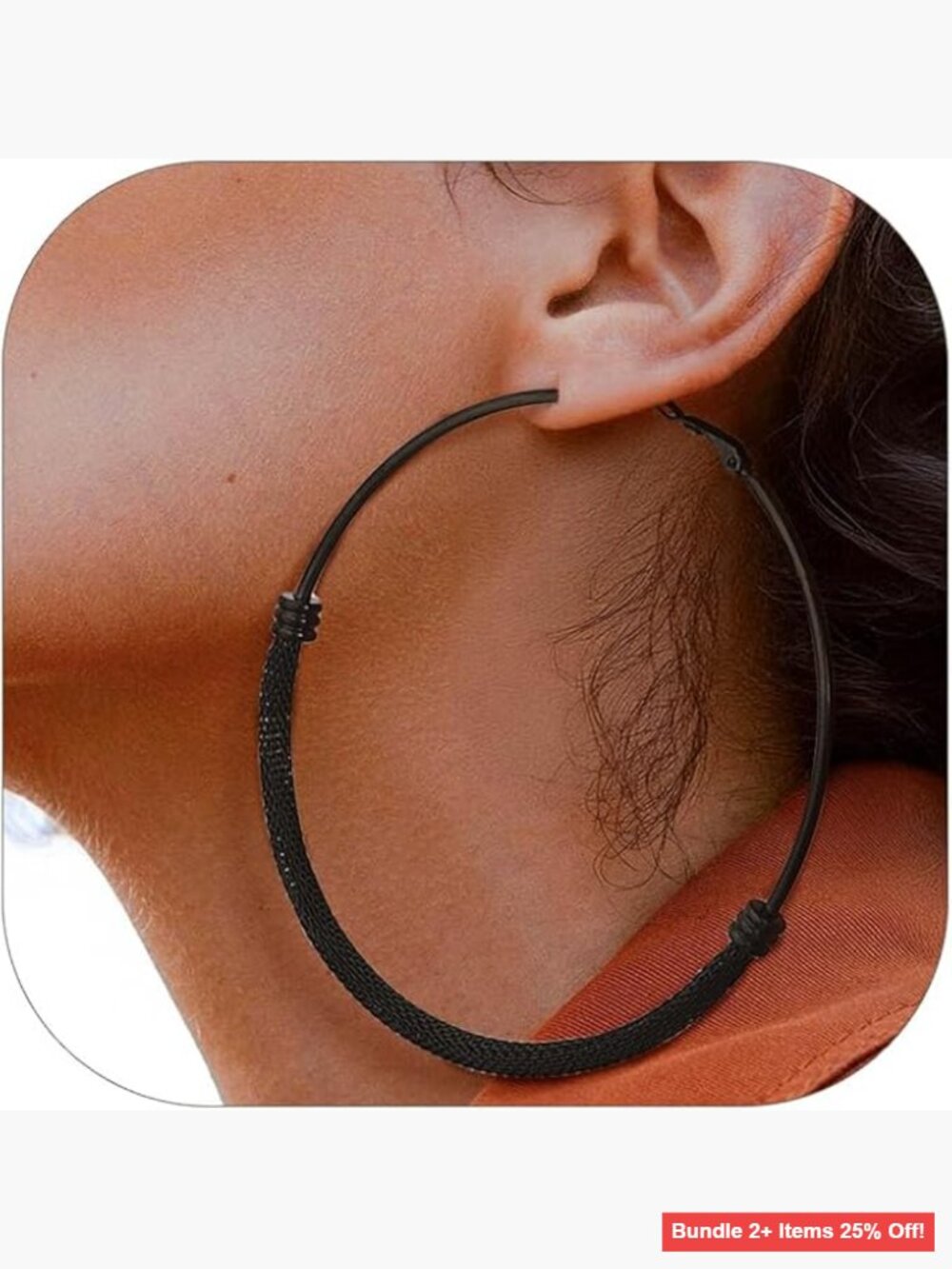 Chunky Hoop Earrings 30mm Stainless Steel Hypoallergenic Statement Jewelry